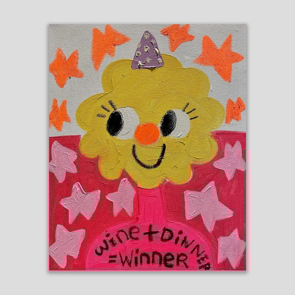 Fanny Brodar - Wine + Dinner = Winner, 2022, Porcelain dinner plate with a collector presentation box
Made in the USA