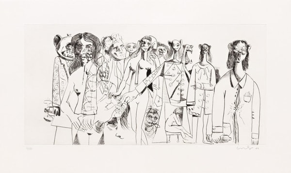 George Condo - Imaginary Crowd, 2001