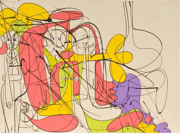 George Condo - Reclining Nude Forms (State I), 2001