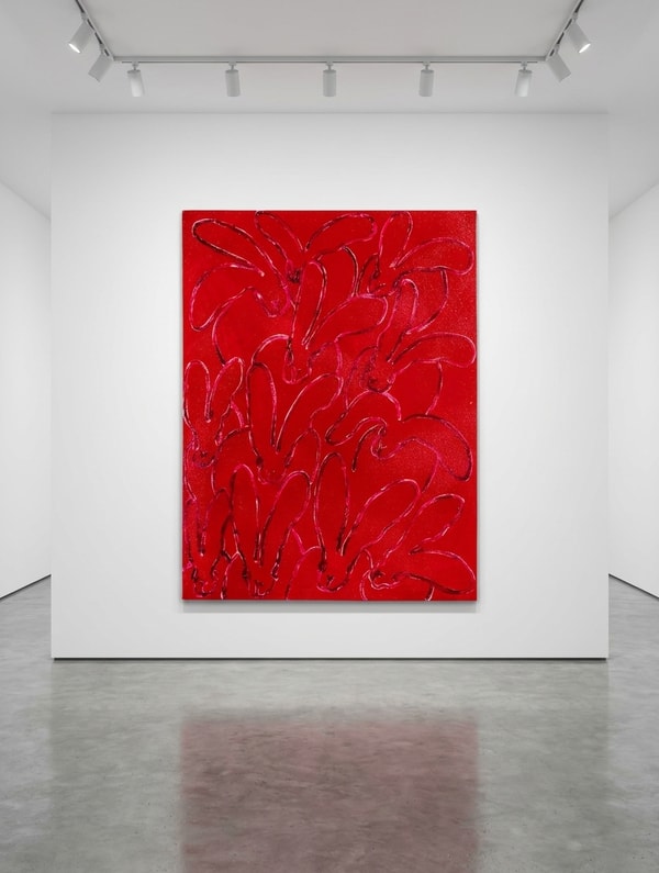 Hunt Slonem - Red Diamond, 2023