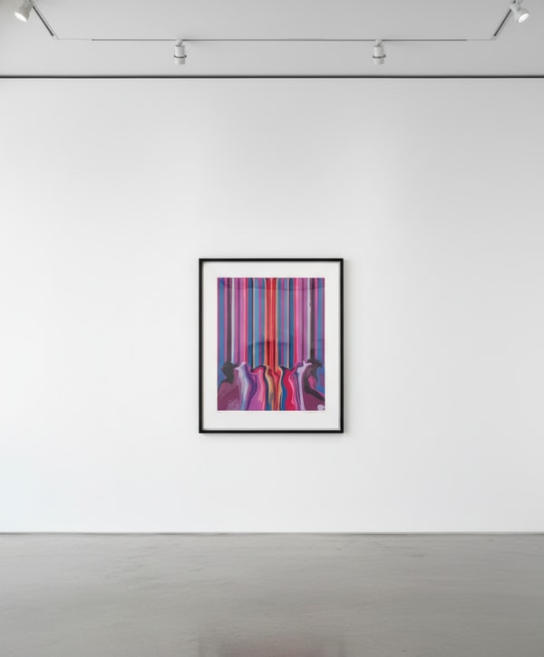 Ian Davenport - Centered, 2021, Etching on paper