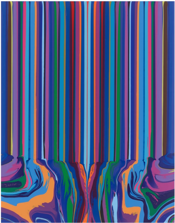 Ian Davenport - Cobalt Blue, 2022