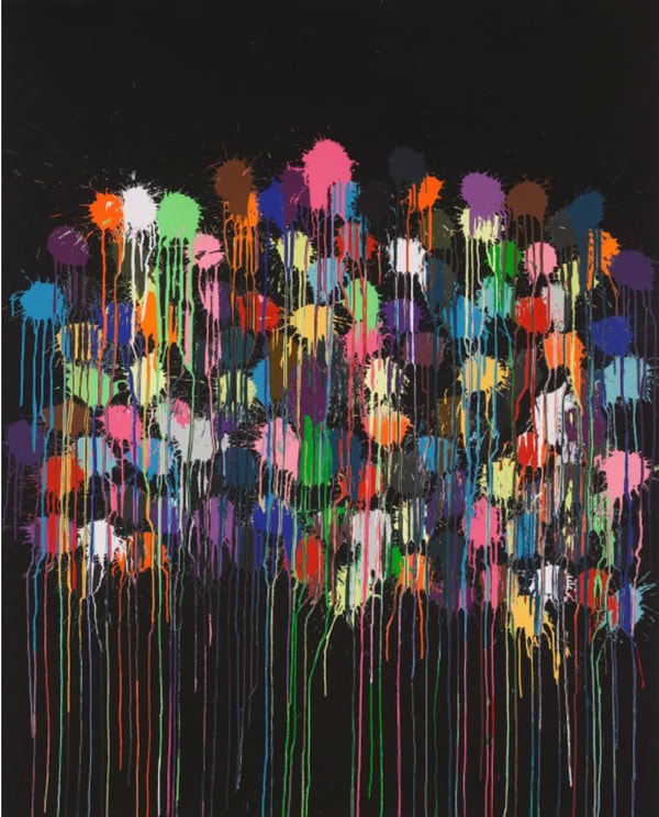 Ian Davenport - Colour Splat Bang, 2019