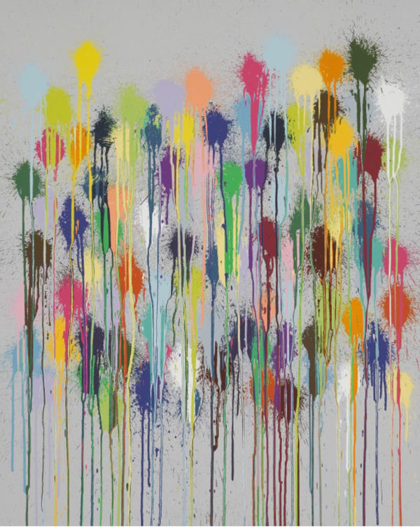 Ian Davenport - Colour Splat Fizz, 2019
