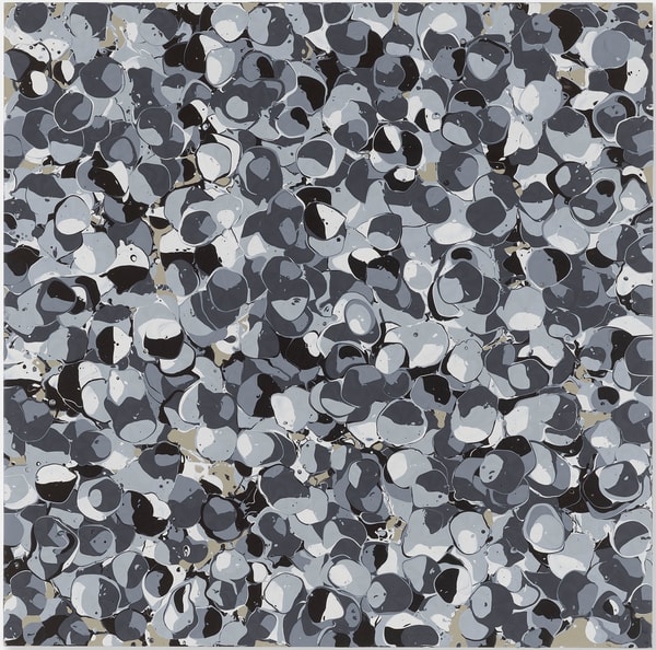 Ian Davenport - Splatter: Greys, Blacks and Whites, 2018