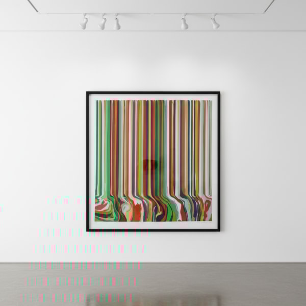 Ian Davenport - Spring, 2018, Acrylic on aluminum (six panels with additional floor section)