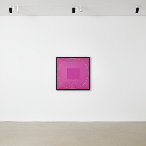 Ian Davenport - Untitled Circle Painting: Magenta/Green/Magenta, 2003, Household paint on medium density fibreboard