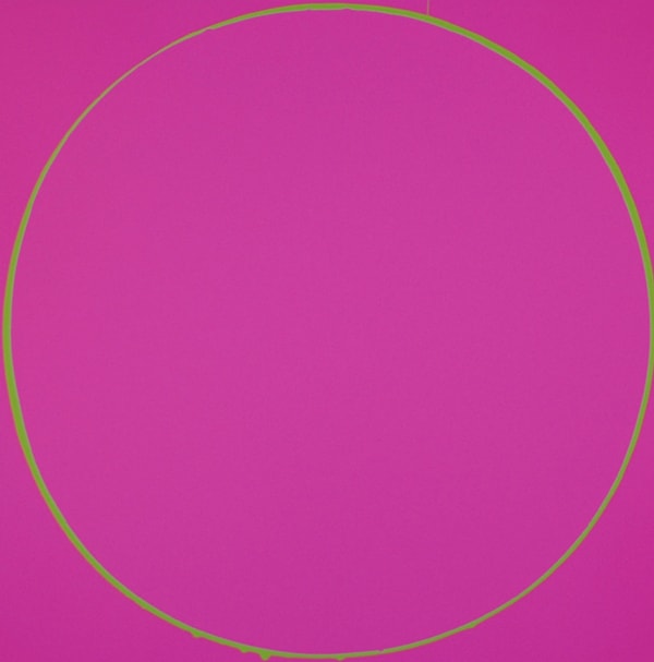 Ian Davenport - Untitled Circle Painting: Magenta/Green/Magenta, 2003