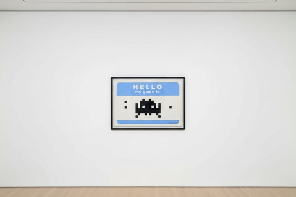 Invader - Hello My Game Is (blue), 2009, Screenprint