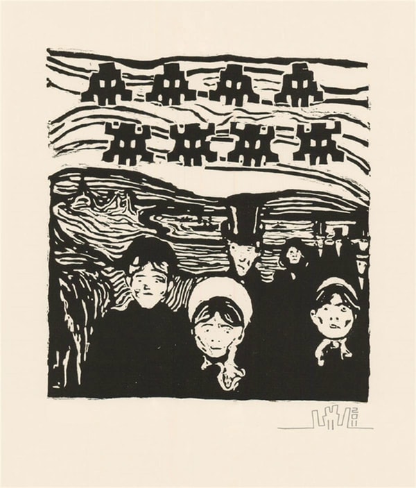Invader - Invaded Hypnosis, 2011, Woodcut