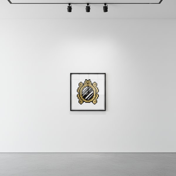 Invader - Versailles (Black), 2018, Embossed screen print on paper