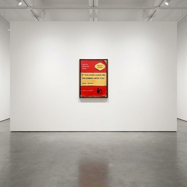 James McQueen - If You Ever Leave Me (Red), Mixed Media on Canvas 