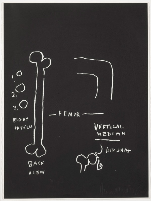 Jean-Michel Basquiat - Femur, from Anatomy, 1982