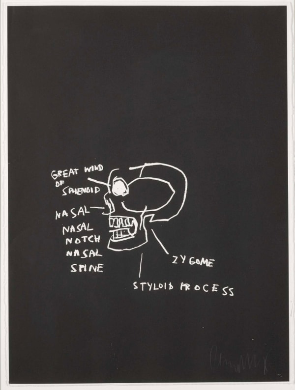 Jean-Michel Basquiat - Great Wind of Sphenoid, from Anatomy, 1982