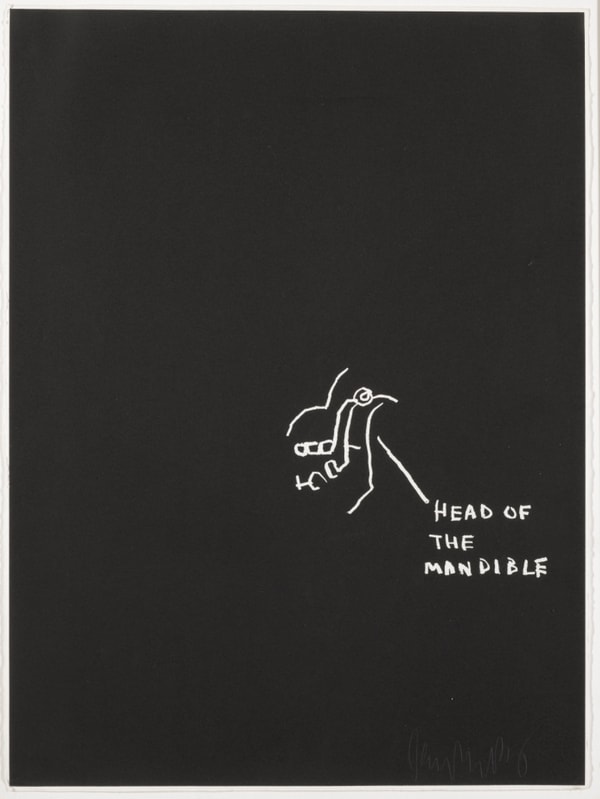 Jean-Michel Basquiat - Head Of Mandible, from Anatomy, 1982