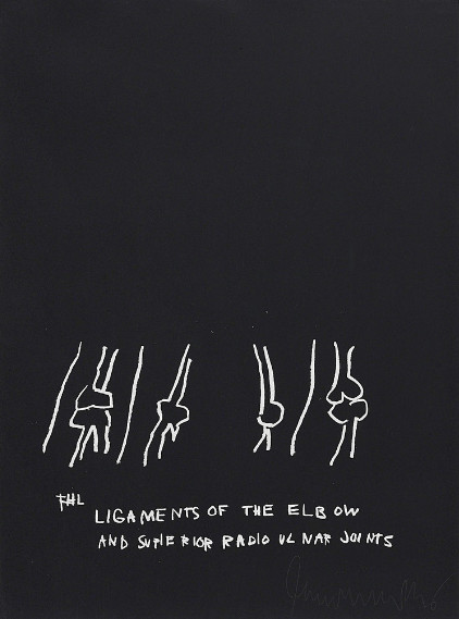 Jean-Michel Basquiat - Ligaments Of The Elbow, from Anatomy, 1982