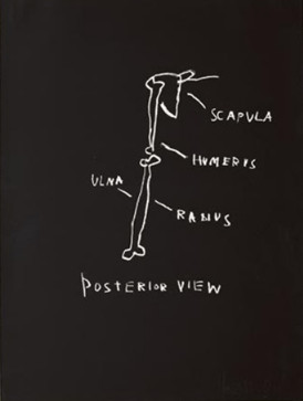 Jean-Michel Basquiat - Posterior View, from Anatomy, 1982