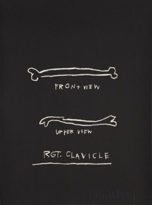 Jean-Michel Basquiat - Right Clavicle, from Anatomy, 1982