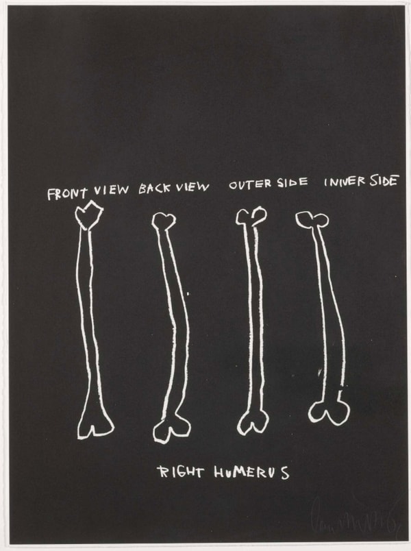 Jean-Michel Basquiat - Right Humerus, from Anatomy, 1982