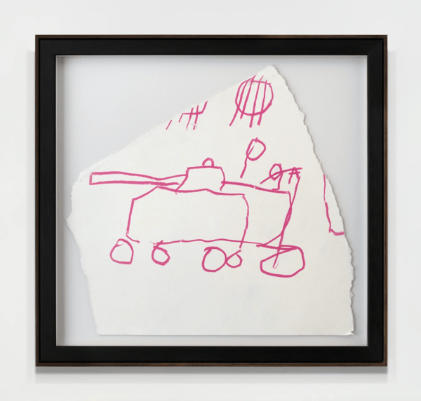 Jean-Michel Basquiat - Tank, 1981, oil pastel on paper