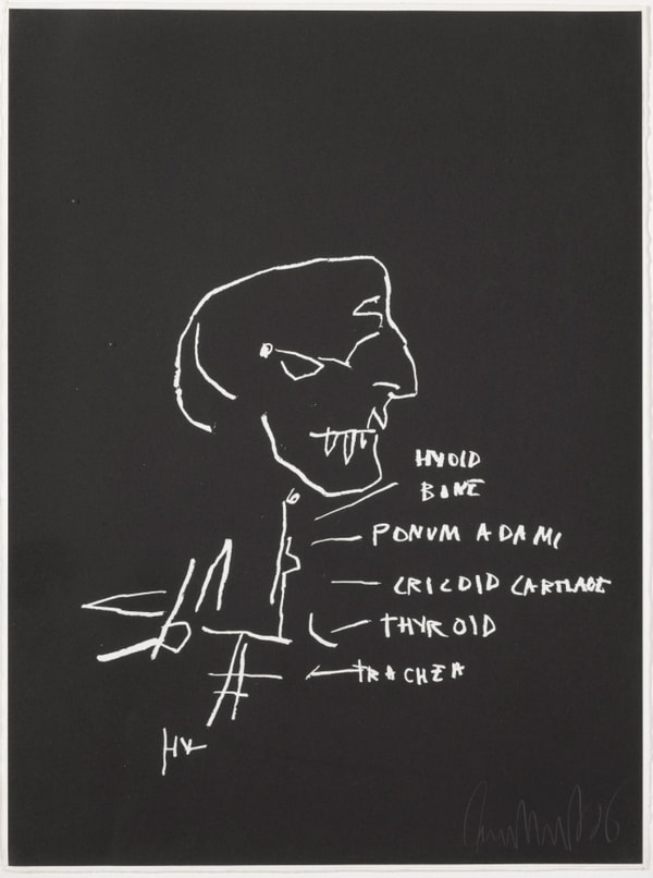 Jean-Michel Basquiat - Thyroid, from Anatomy, 1982