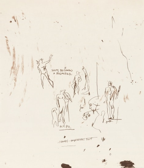 Jean-Michel Basquiat - Untitled 3 (from Leonardo), 1983, Screen print on Okawara paper