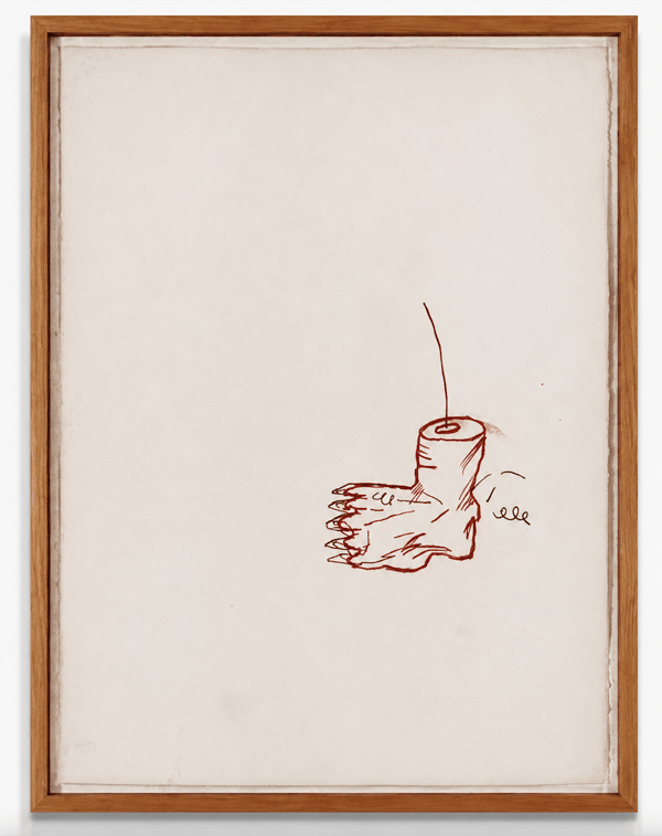 Jean-Michel Basquiat - Untitled (Foot), 1982, Oil stick on paper