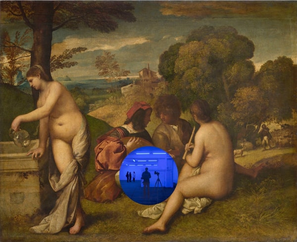Jeff Koons - Gazing Ball (Titian Pastoral Concert), 2021