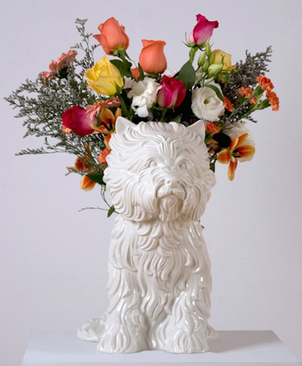 Jeff Koons - Puppy Vase, 1998, White glazed porcelain vase