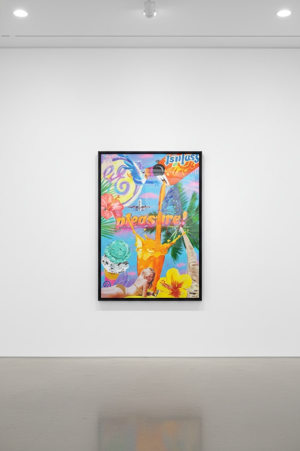 Jojo Anavim - Pleasure (Sunday Morning), 2020, Acrylic, Oil Stick, and Gold Leaf on Canvas