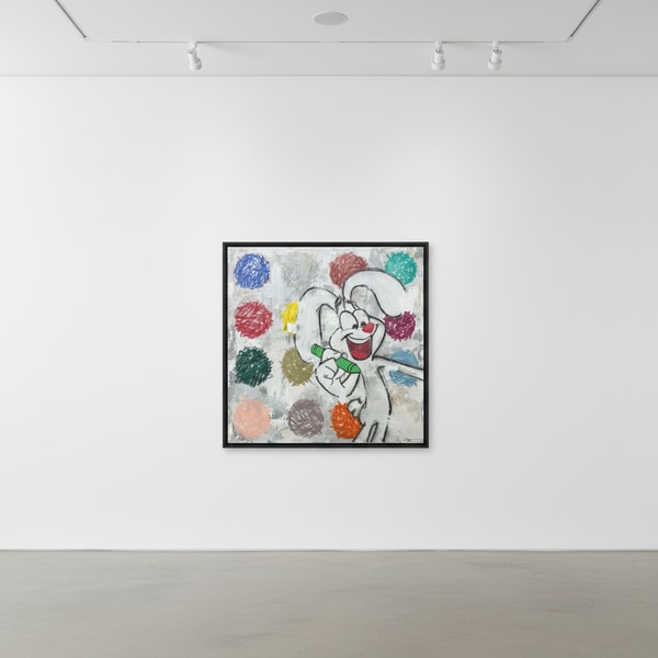 Jojo Anavim - Silly Rabbit, 2024, Acrylic and oil stick on canvas