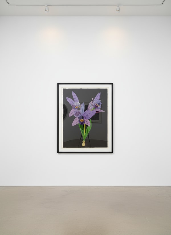 Jonas Wood - Dogface Purple Orchids, 2022
