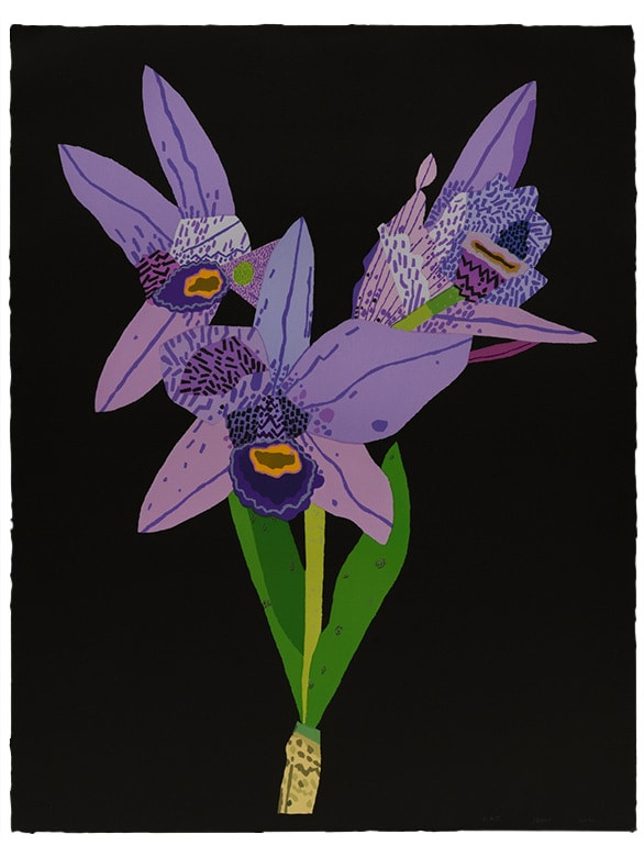 Jonas Wood - Dogface Purple Orchids, 2022