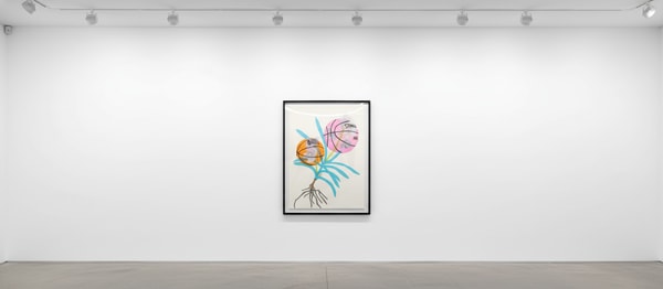 Jonas Wood - Double Basketball Orchid 2 (set of three), 2020