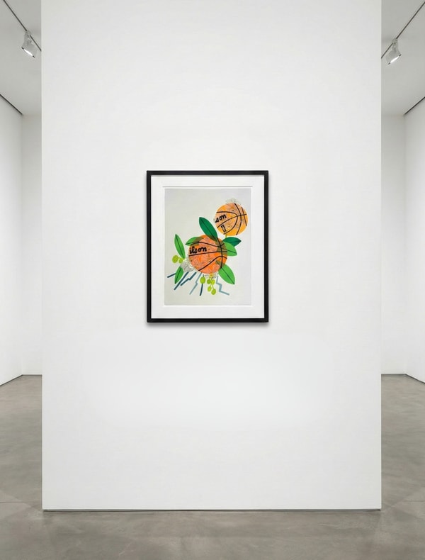 Jonas Wood - Double Basketball Orchid 3 State I, 2025