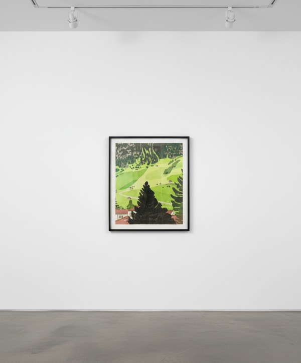 Jonas Wood - Four Landscapes (Spring), 2020, Ukiyo-e Japanese style woodcuts