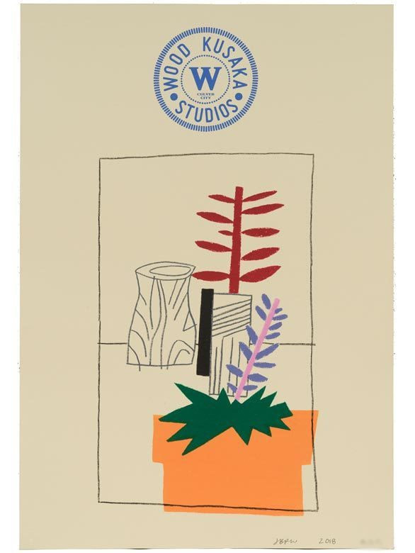 Jonas Wood - Notepad Doodle II (state 1 and 2), 2018