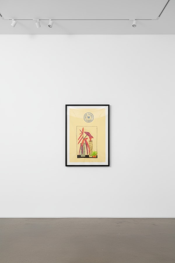 Jonas Wood - Notepad Doodle III (State 2), 2018, Color lithograph on white Rives paper