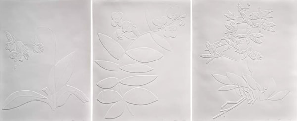 Jonas Wood - Three Clippings (White) (Set Of Three), 2018
