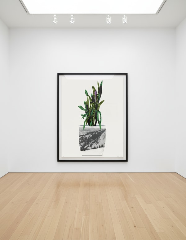 Jonas Wood - Untitled (green), 2014, Lithograph and screenprint in colors