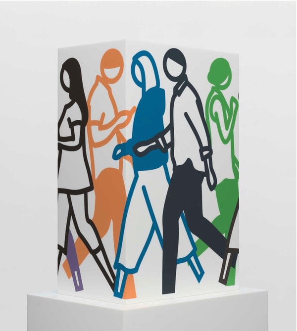 Julian Opie - Day 2, 2021, Screenprints on freestanding acrylic blocks