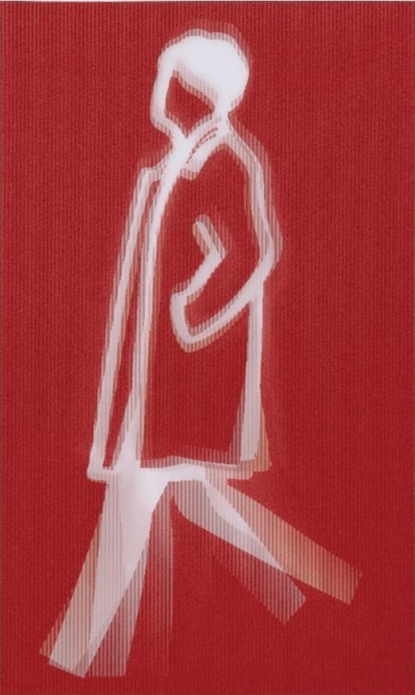 Julian Opie - Old Street Walkers: Curly Hair, 2022