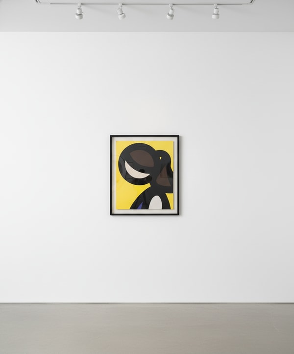 Julian Opie - Paper Head 5, 2019, Screen prints with inkjet and collage on Canson Conservation
 Board , presented in a spr...