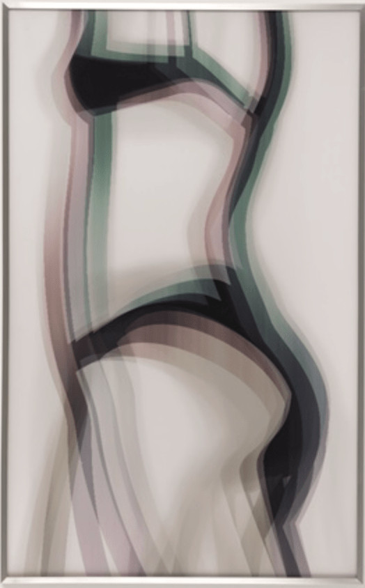 Julian Opie - Suzanne Walking, 2005 - 2007, Lenticular acrylic panel Laser photo print on Fuji Crystal Archive paper hand ...