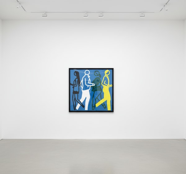 Julian Opie - Teresa John Amy Tim, 2019, Printed nylon in aluminium LED-lit lightbox