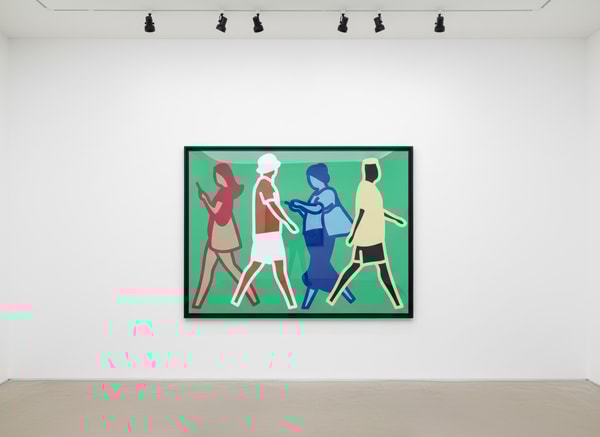 Julian Opie - Walking in Busan 1, 2023, Auto paint on aluminum