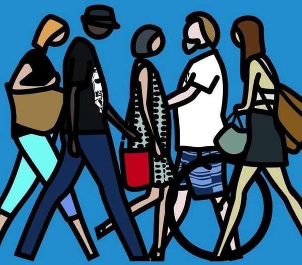 Julian Opie - Walking in Melbourne, 2018