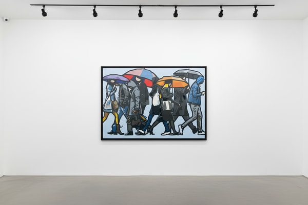 Julian Opie - Walking In The Rain, London, 2015