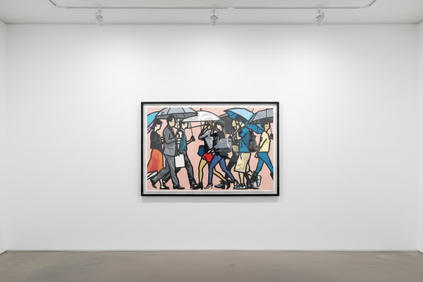 Julian Opie - Walking In The Rain, Seoul, from Walking In The Rain, 2015