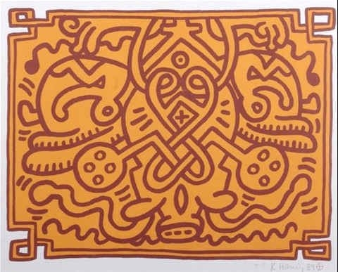 Keith Haring - Chocolate Buddha 4 (Littmann PP. 125), 1989